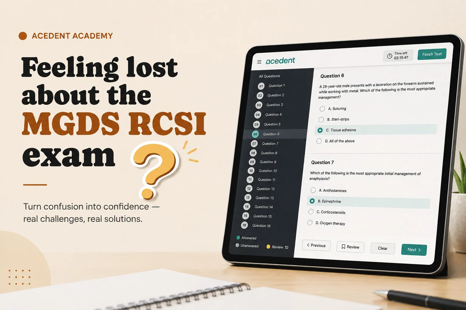 Feeling lost about the MGDS RCSI exam — AceDent Academy