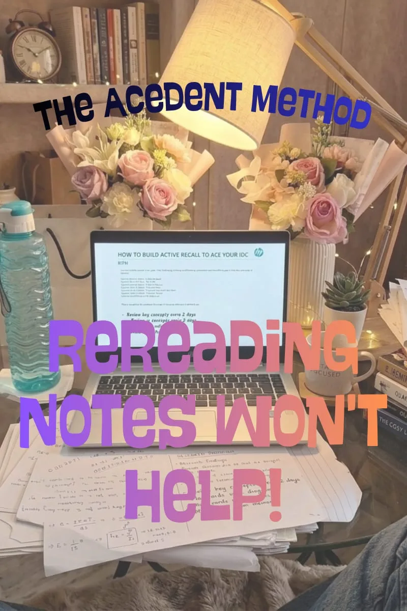 Rereading notes will not help — the AceDent method for IDC exam prep
