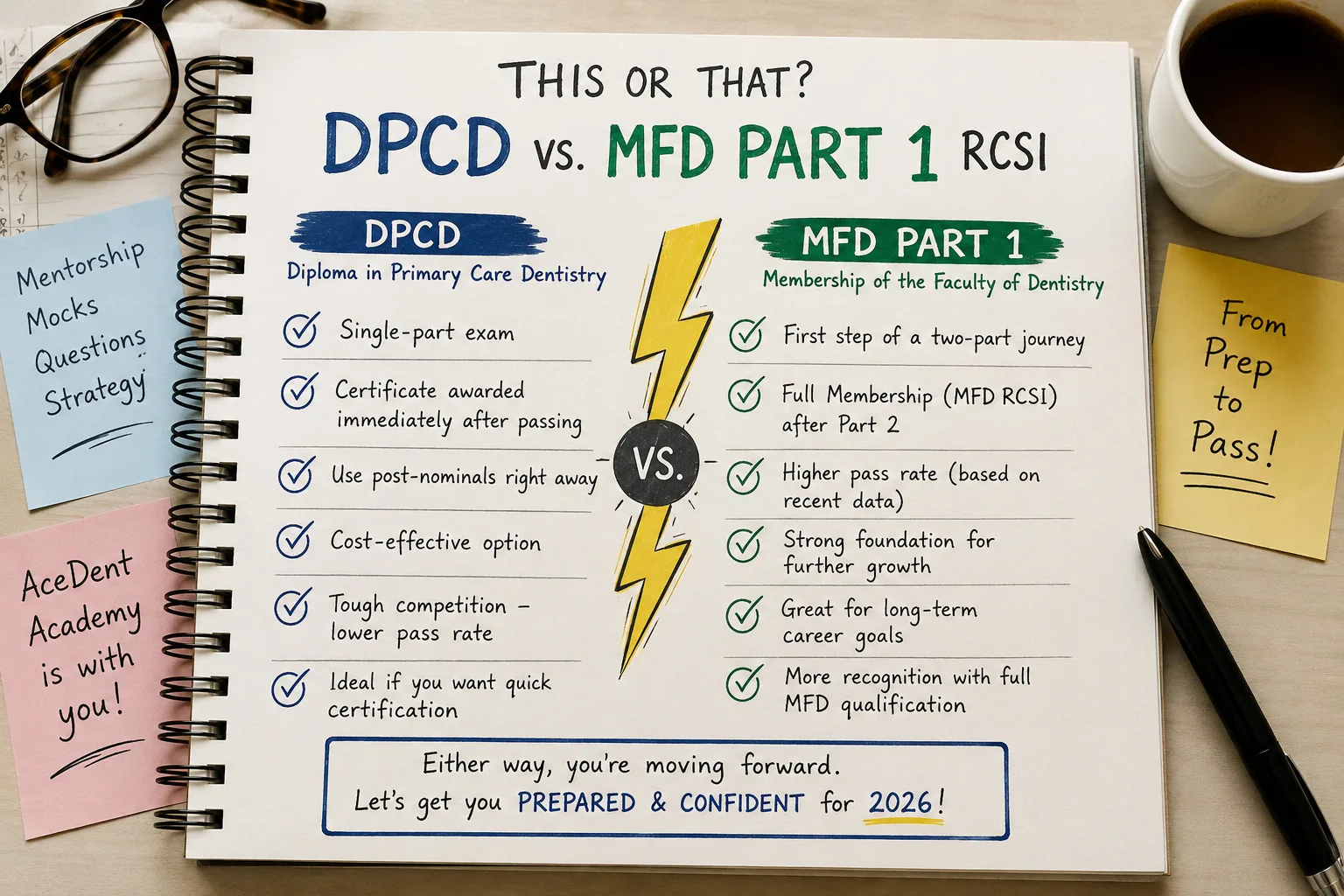 DPCD vs MFD Part 1 RCSI compared — AceDent Academy